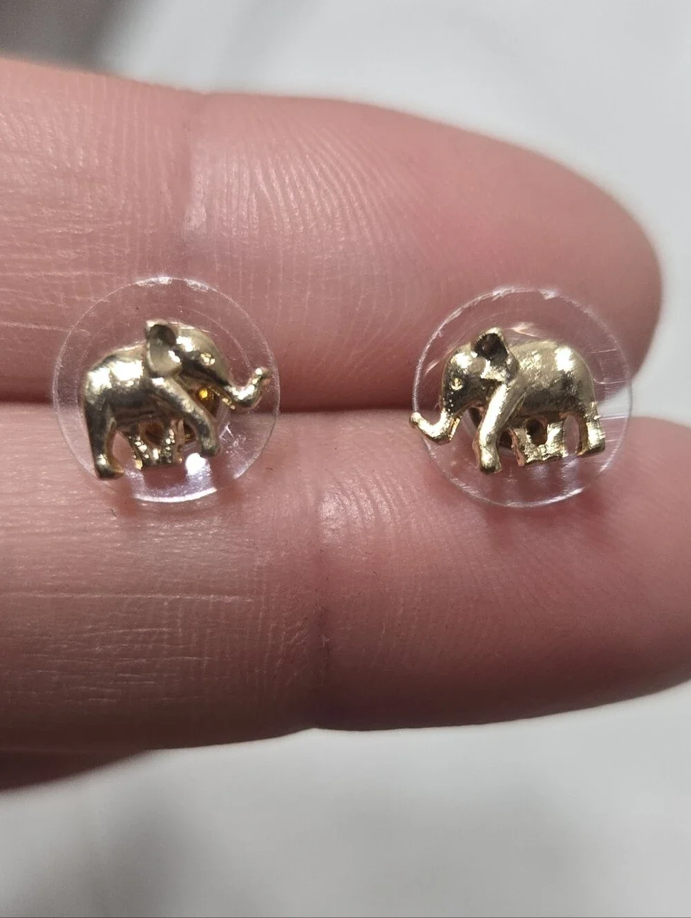 Women's Elephant Small Gold Tone Stud Earrings